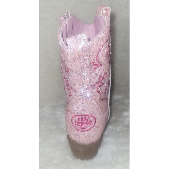 Cowboy Boots Little Kids TODDLER Size US 9 Blush Sparkle Glitter By Pawz NEW - Picture 5 of 9